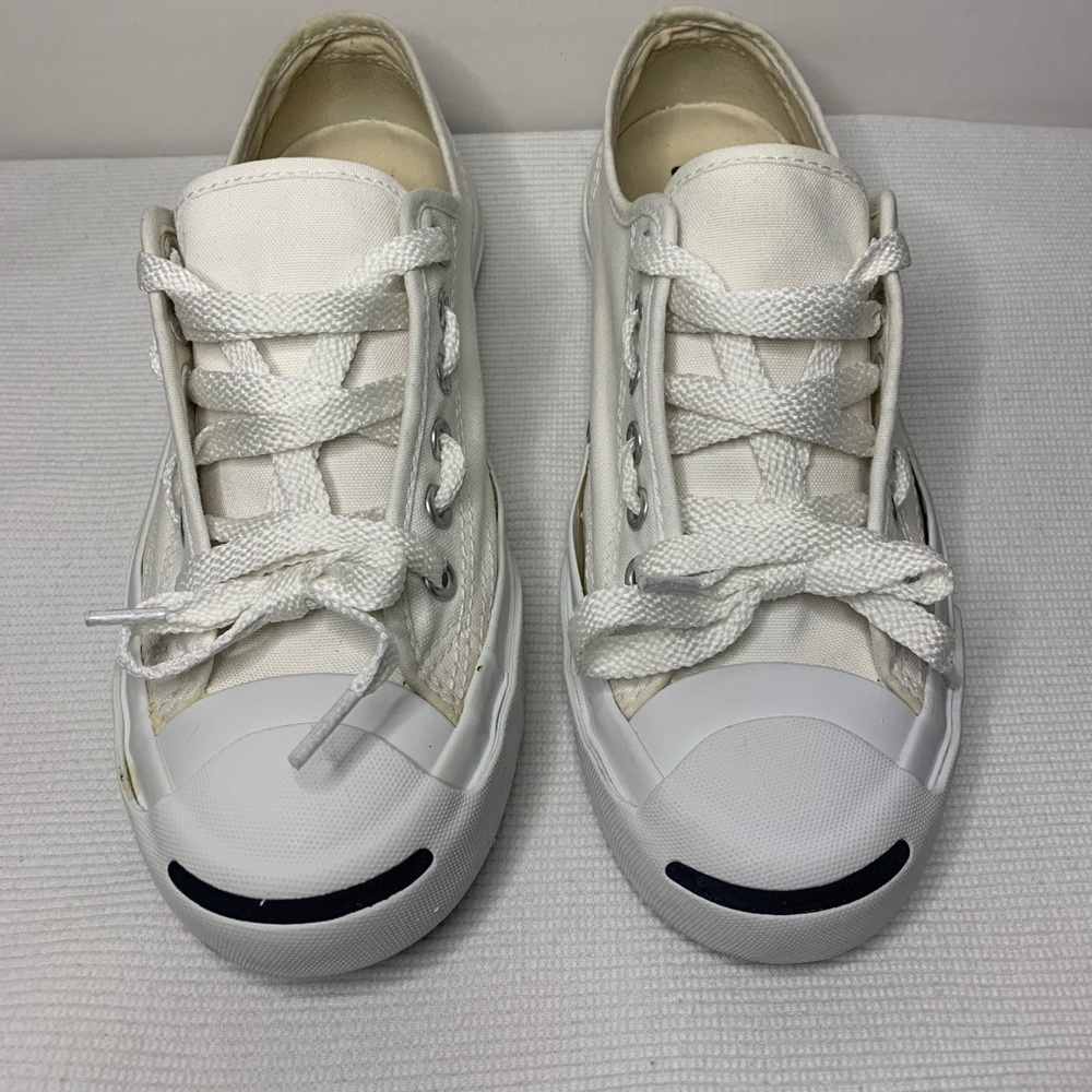 size 5M/6.5W white converse jack purcell low top